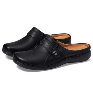 NWT Clarks Women's  Loop Ease (Black Leather) Shoes-Size 8.5
